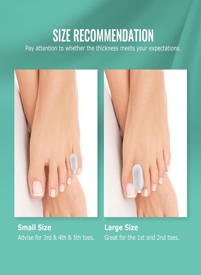 Welnove Upgraded Gel Toe Separators – 8-Pack Aloe Vera Extract Infused Silicone Pinky Toe Spacers for Straightening Overlapping Toes, Calluses – Bunion Corrector for Men and Women (Small, Clear) - Image 5